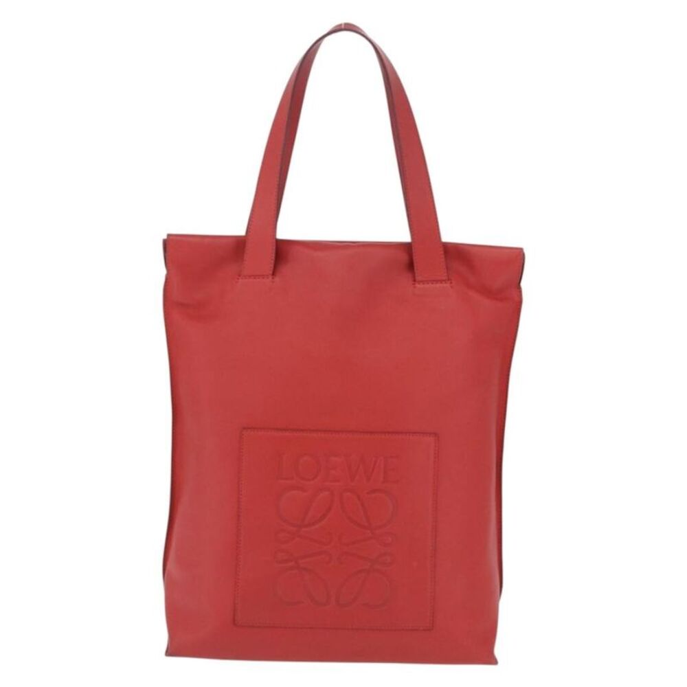 Loewe Tote Leather Red Leather Tote Bag Bag